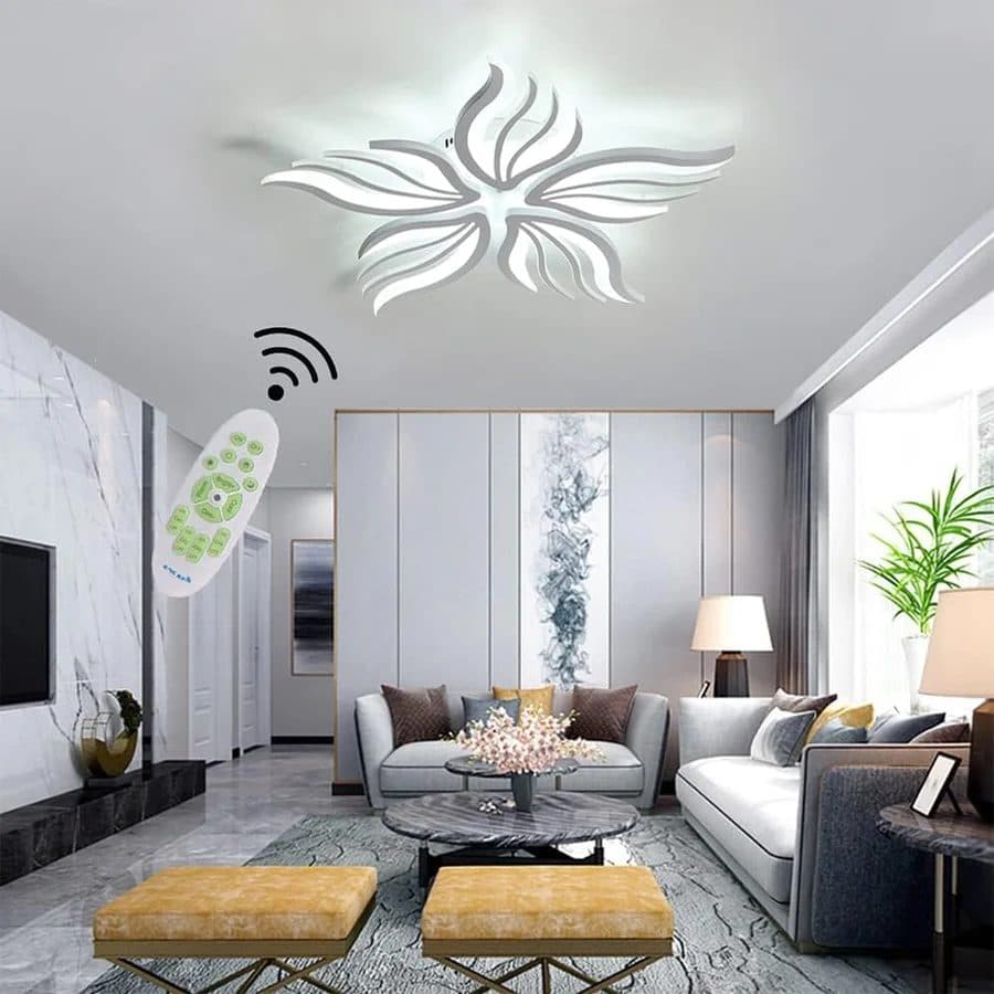 Lustra LED Flippy 62W 5 Petale telecomanda Alb — imagine 3