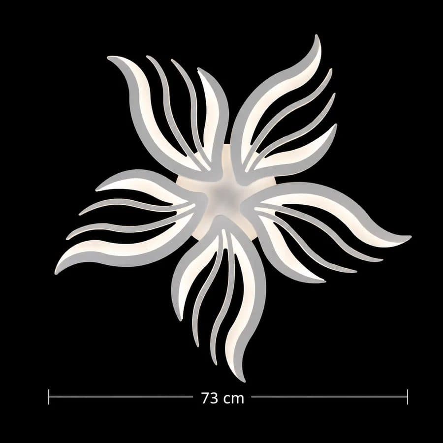 Lustra LED Flippy 62W 5 Petale telecomanda Alb — imagine 6