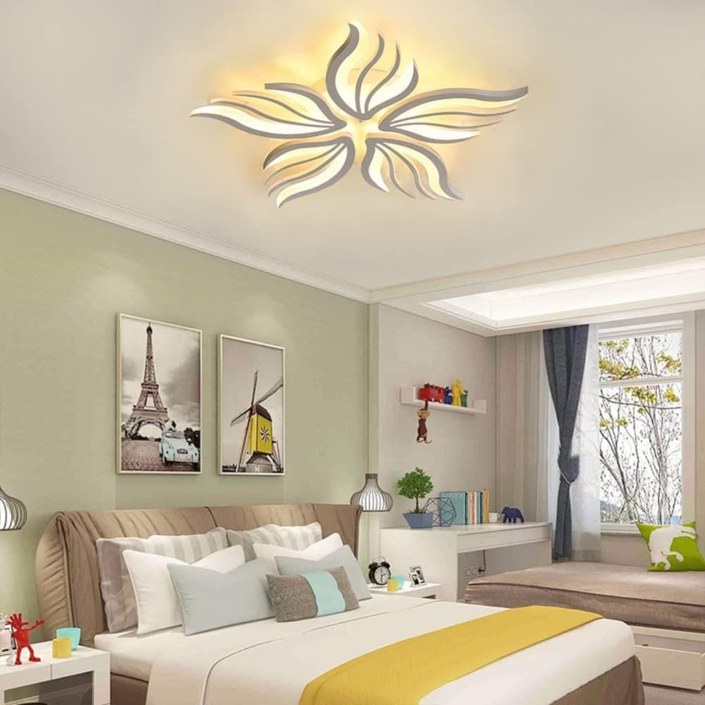 Lustra LED Flippy 62W 5 Petale telecomanda Alb — imagine 14
