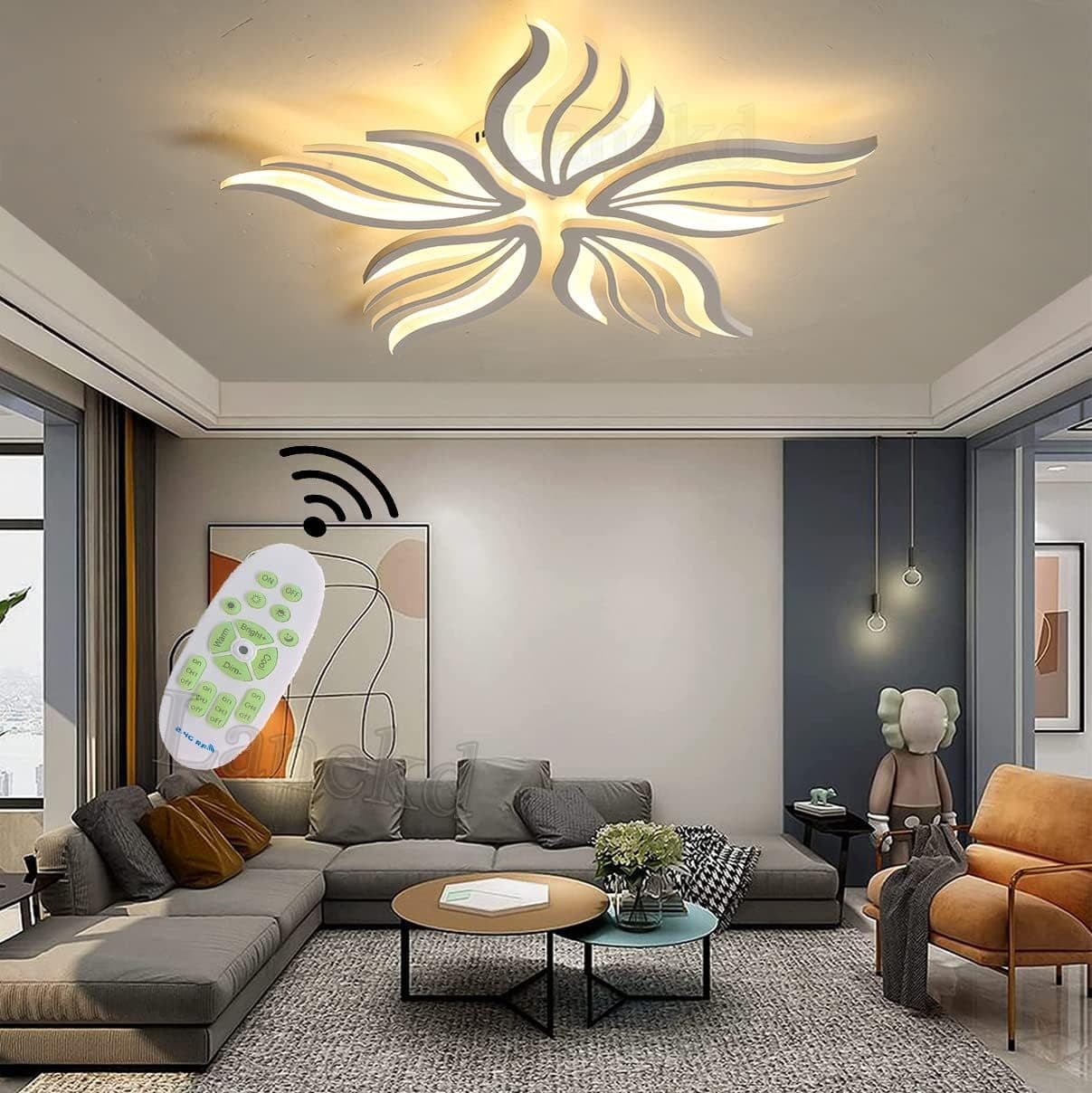 Lustra LED Flippy 62W 5 Petale telecomanda Alb — imagine 17