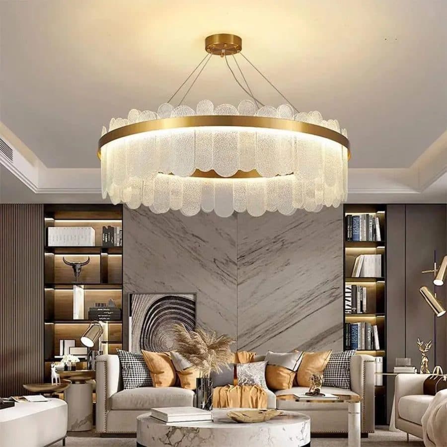 Candelabru LED Flippy Alvaro 128W Dimabil Auriu — imagine 5