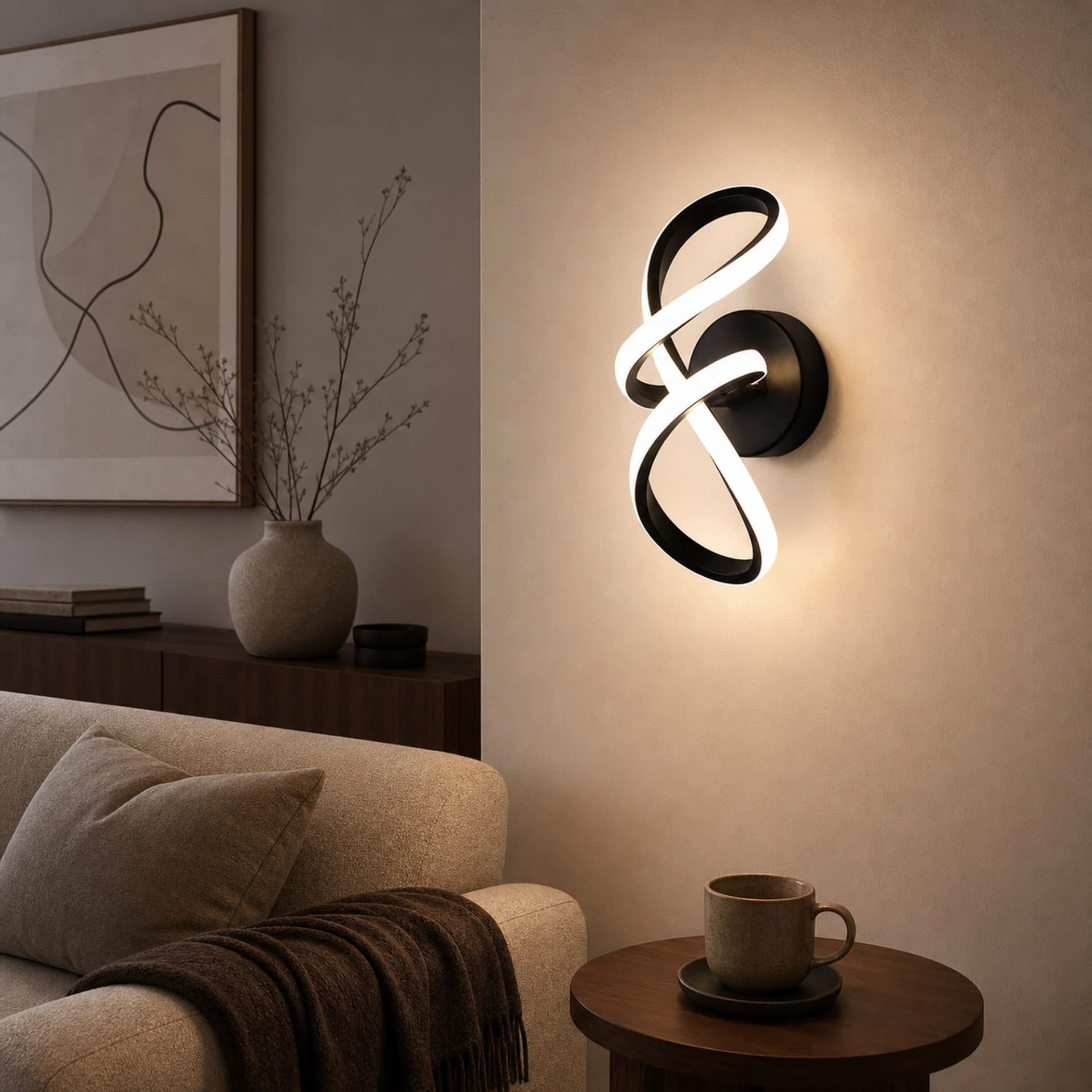 Aplica LED Flippy 23W Alb Negru — imagine 7