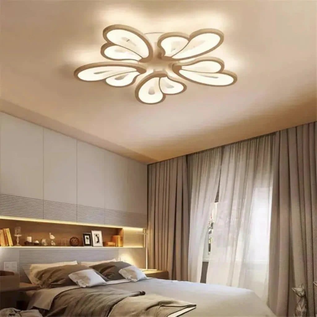 Lustra LED 95W 5 Petale, Alb, Dimabila, Flippy — imagine 8