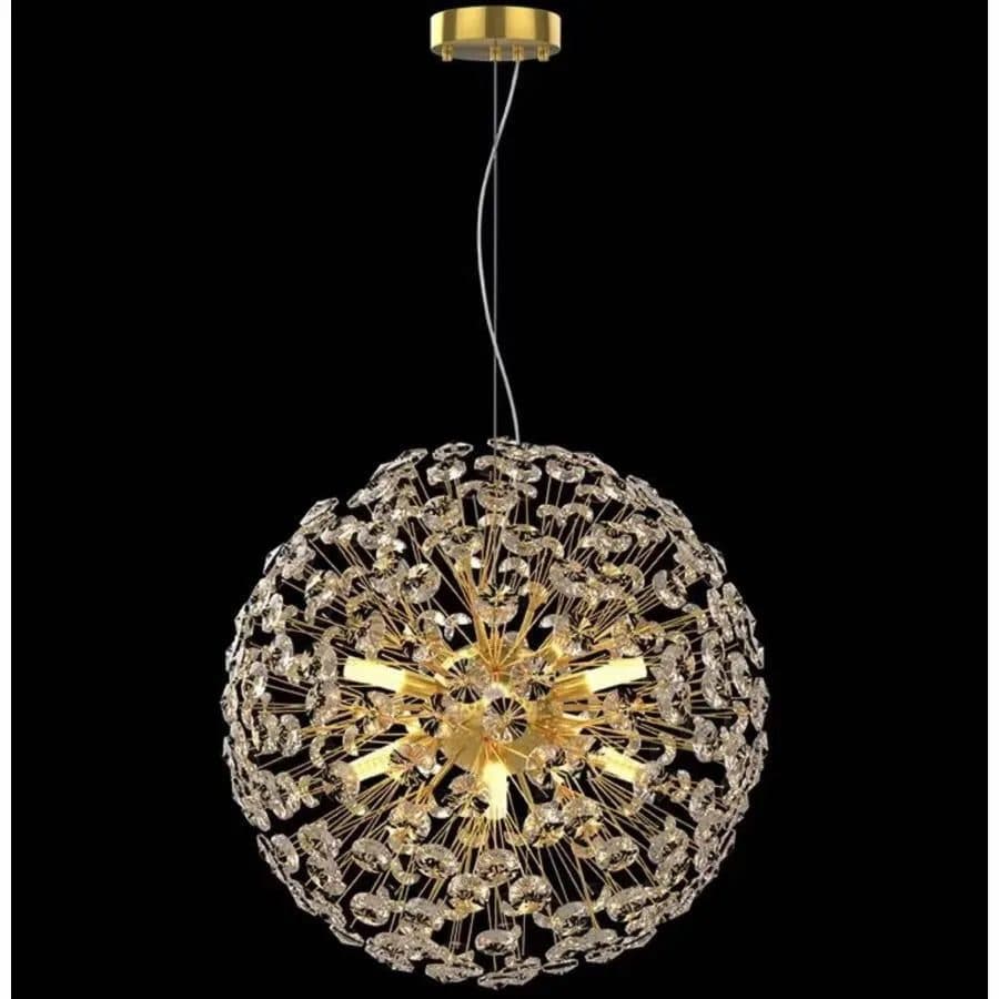 Candelabru Flippy Cristal MINUET 8x G9, Diametru 40cm, Auriu Lucios, Inaltime Reglabila — imagine 3