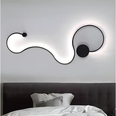 Aplica LED Flippy Delilah 36W Decorativa Lumina Rece/Calda/Neutra Metal si Silicon Negru
