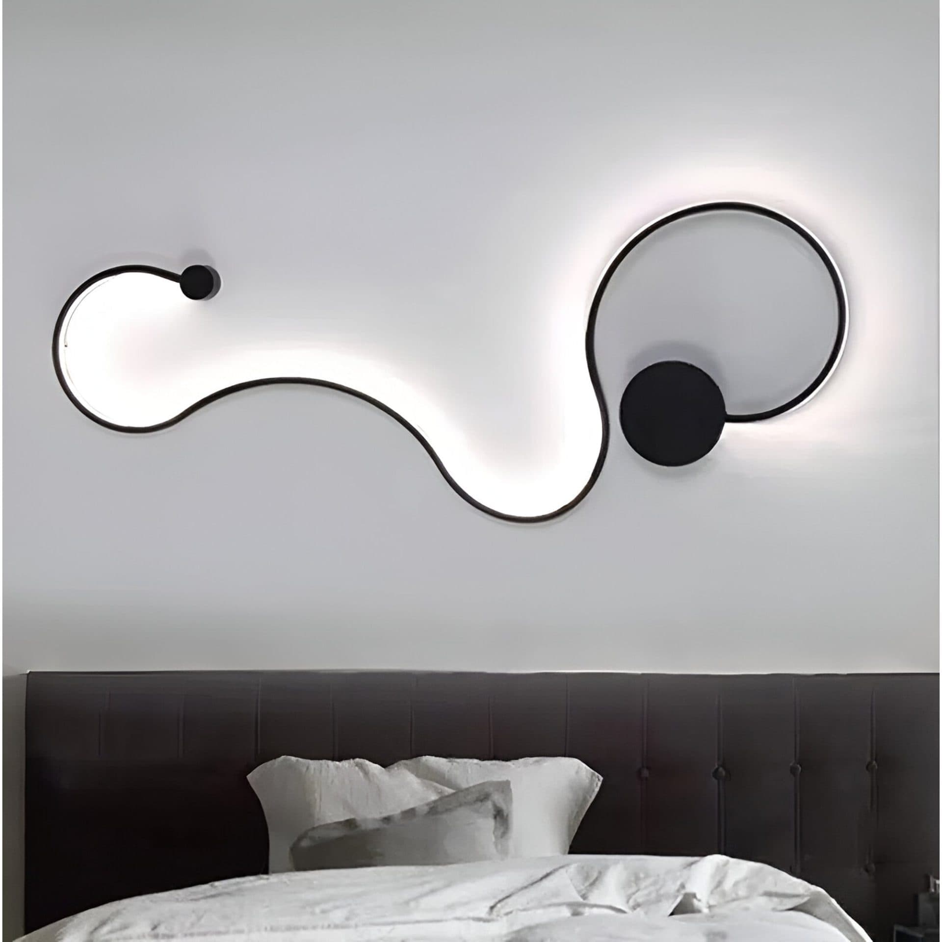 Aplica LED Flippy Delilah 36W Decorativa Lumina Rece/Calda/Neutra Metal si Silicon Negru — imagine 5