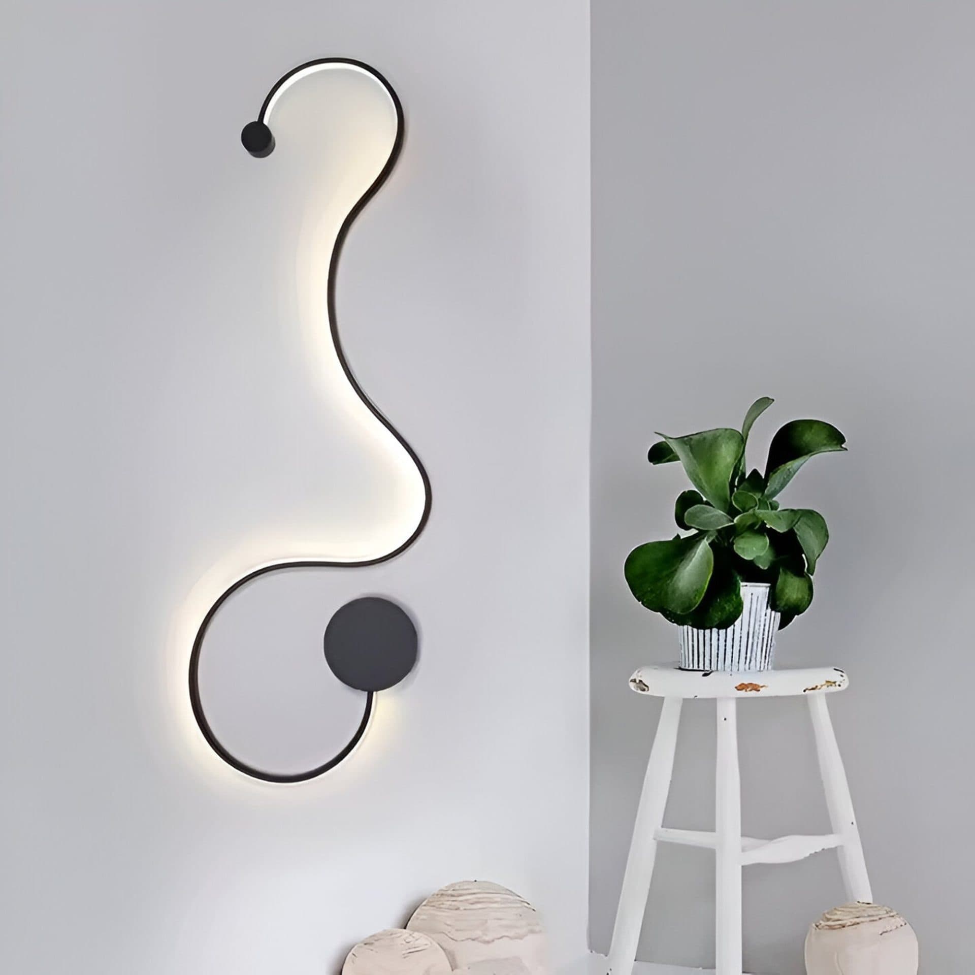 Aplica LED Flippy Delilah 36W Decorativa Lumina Rece/Calda/Neutra Metal si Silicon Negru — imagine 9