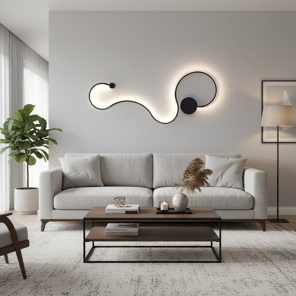 Aplica LED Flippy Delilah 36W Decorativa Lumina Rece/Calda/Neutra Metal si Silicon Negru — imagine 14