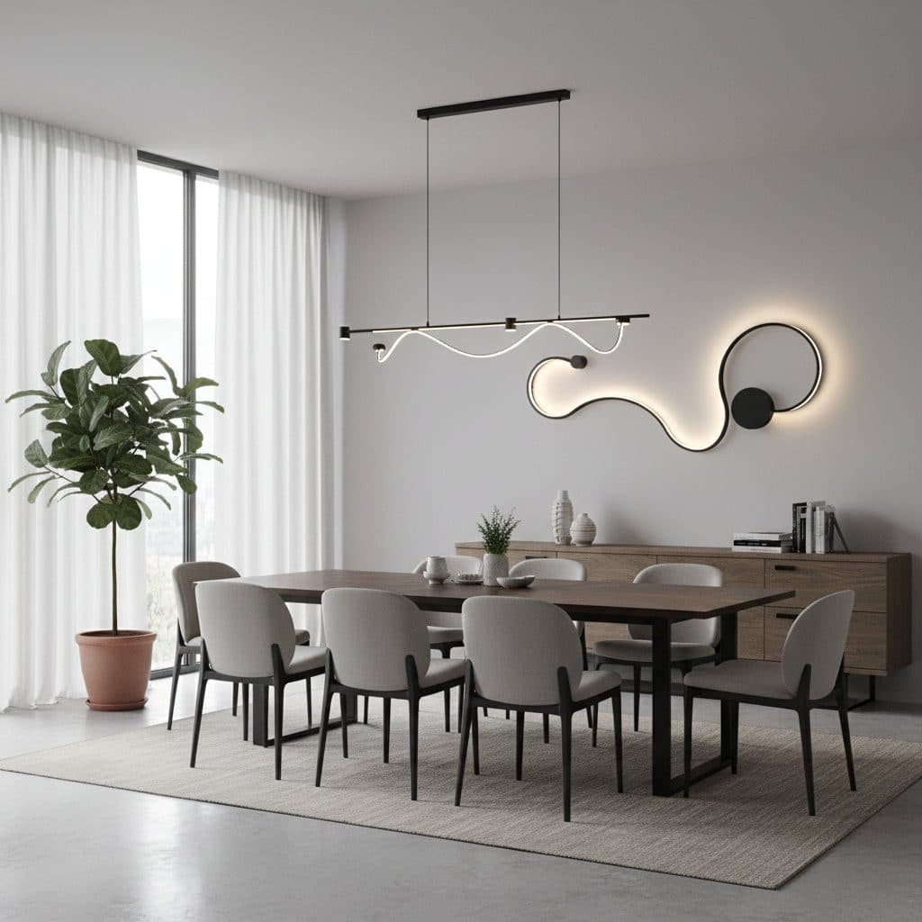 Aplica LED Flippy Delilah 36W Decorativa Lumina Rece/Calda/Neutra Metal si Silicon Negru — imagine 16