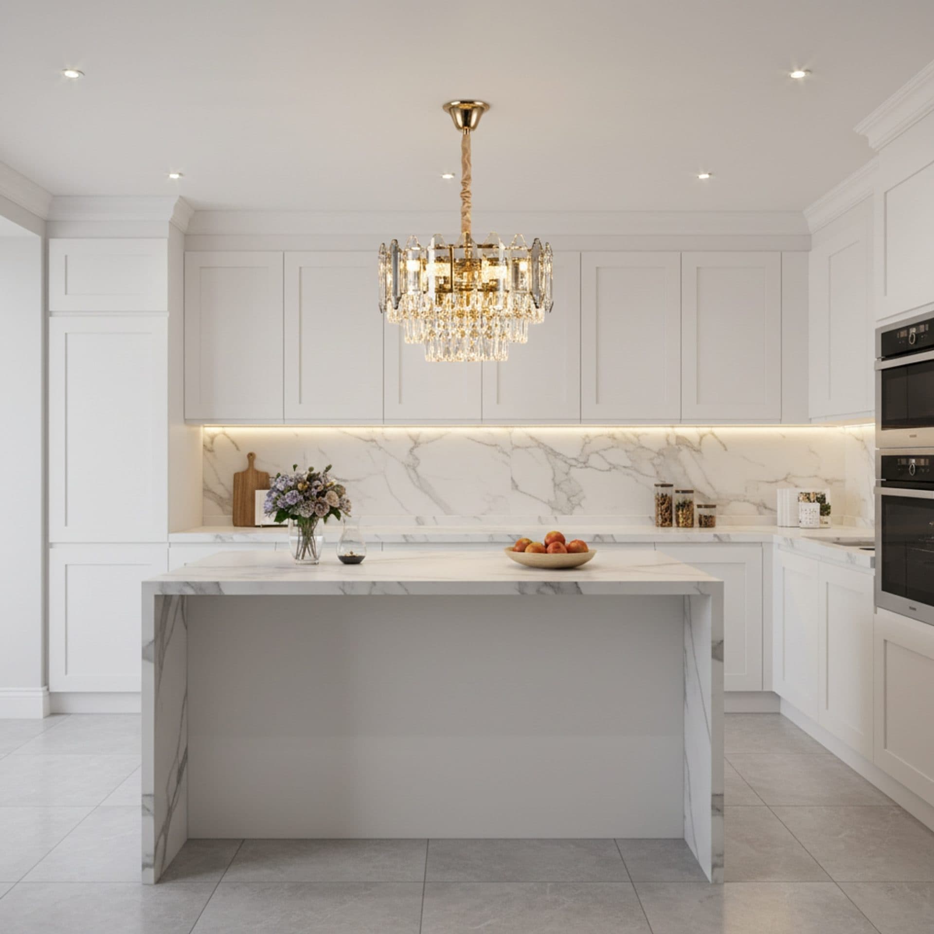 Candelabru Flippy Cristal 3 x E14 Auriu — imagine 2