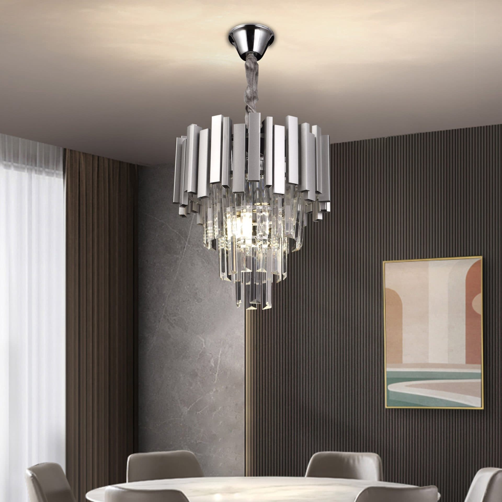 Candelabru Flippy Cristal BLOIS Petito 3x E14 Argintiu — imagine 7