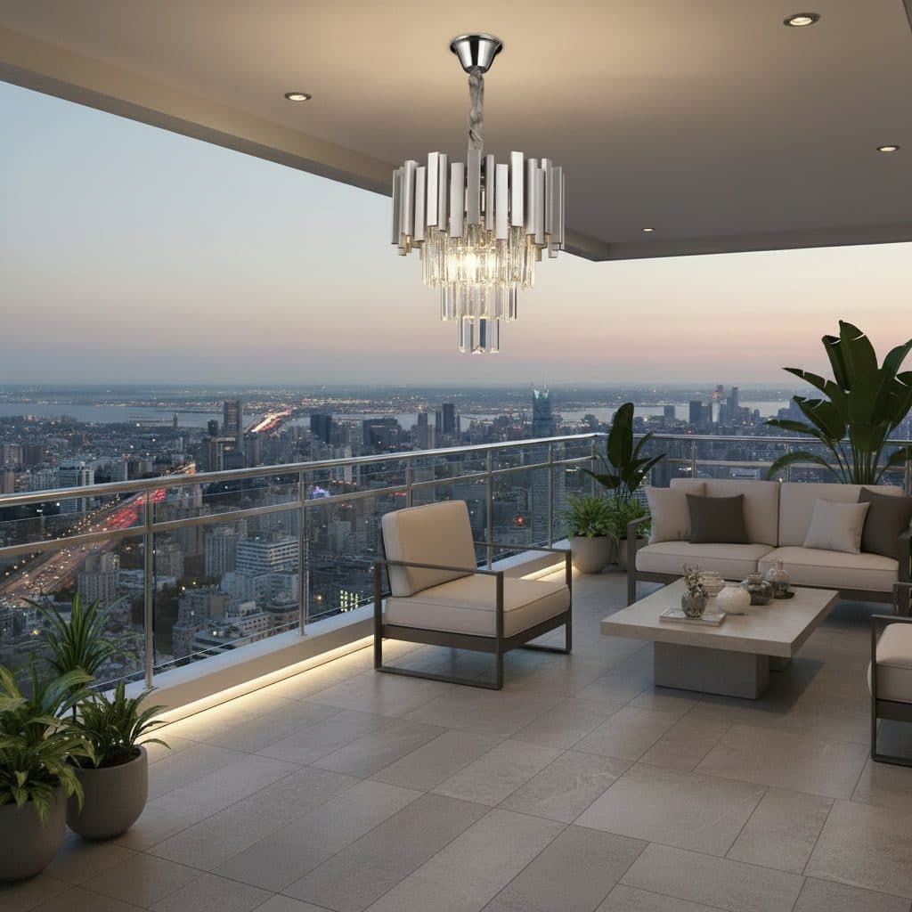 Candelabru Flippy Cristal BLOIS Petito 3x E14 Argintiu — imagine 9