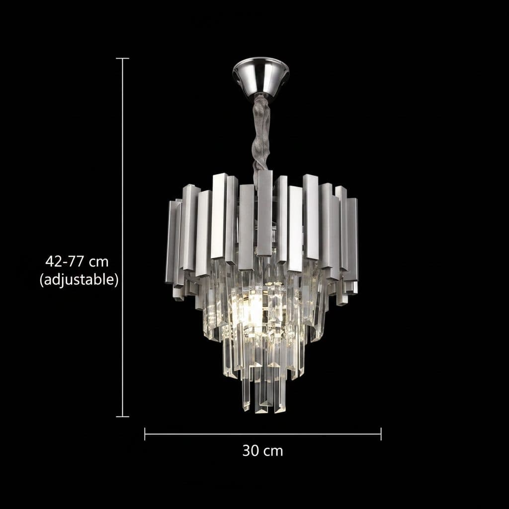 Candelabru Flippy Cristal BLOIS Petito 3x E14 Argintiu — imagine 10