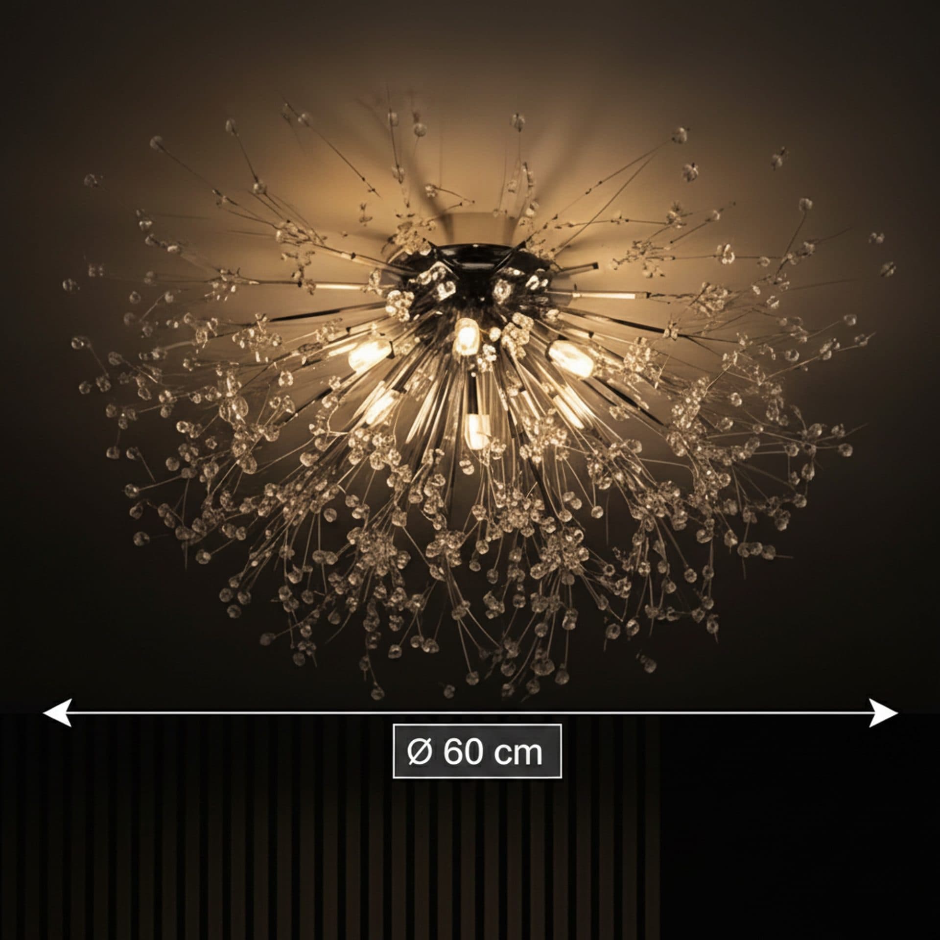 Candelabru Flippy Cristal RONDO Vivace, 8x G9, Diametru 60cm, Crom Lucios — imagine 4