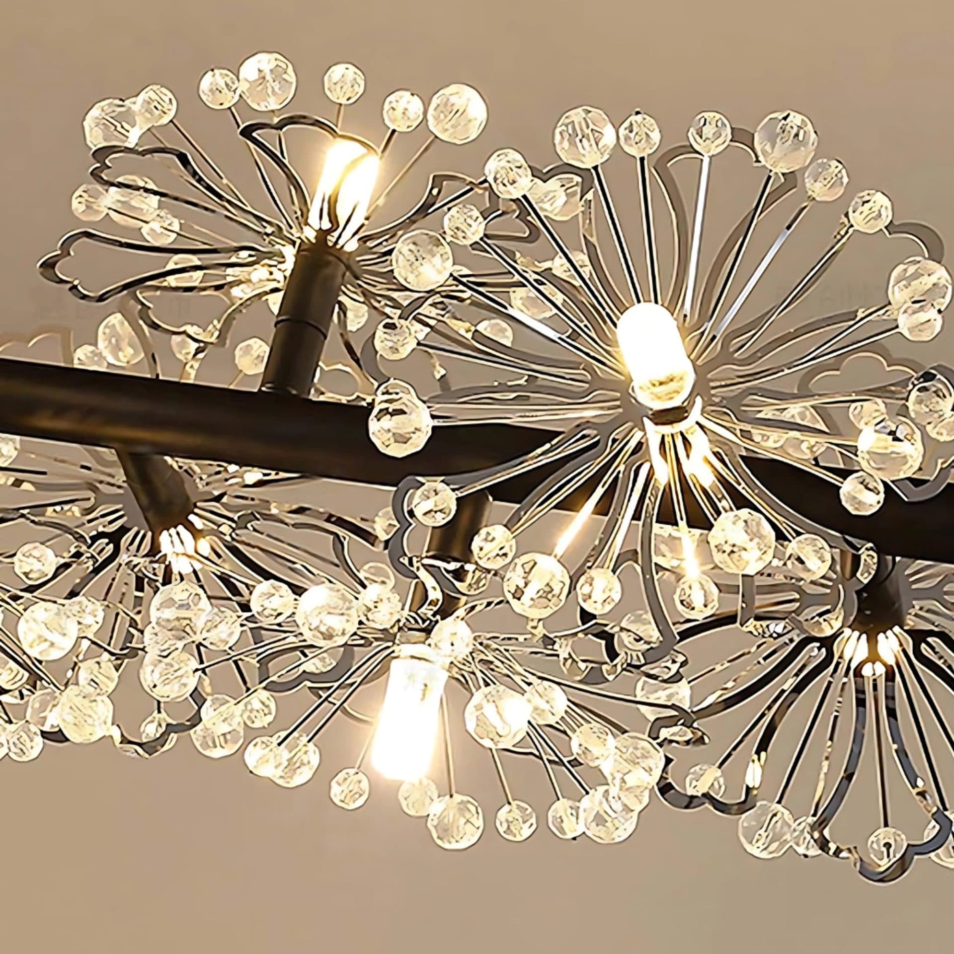 Candelabru Flippy Cristal PETERHOF Magno, Diametru 62cm, 20X G4, Negru, Inaltime Reglabila — imagine 2