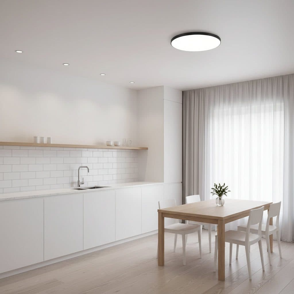 Plafoniera LED Flippy SOLIS 37cm 32W Lumina Rece Negru — imagine 1
