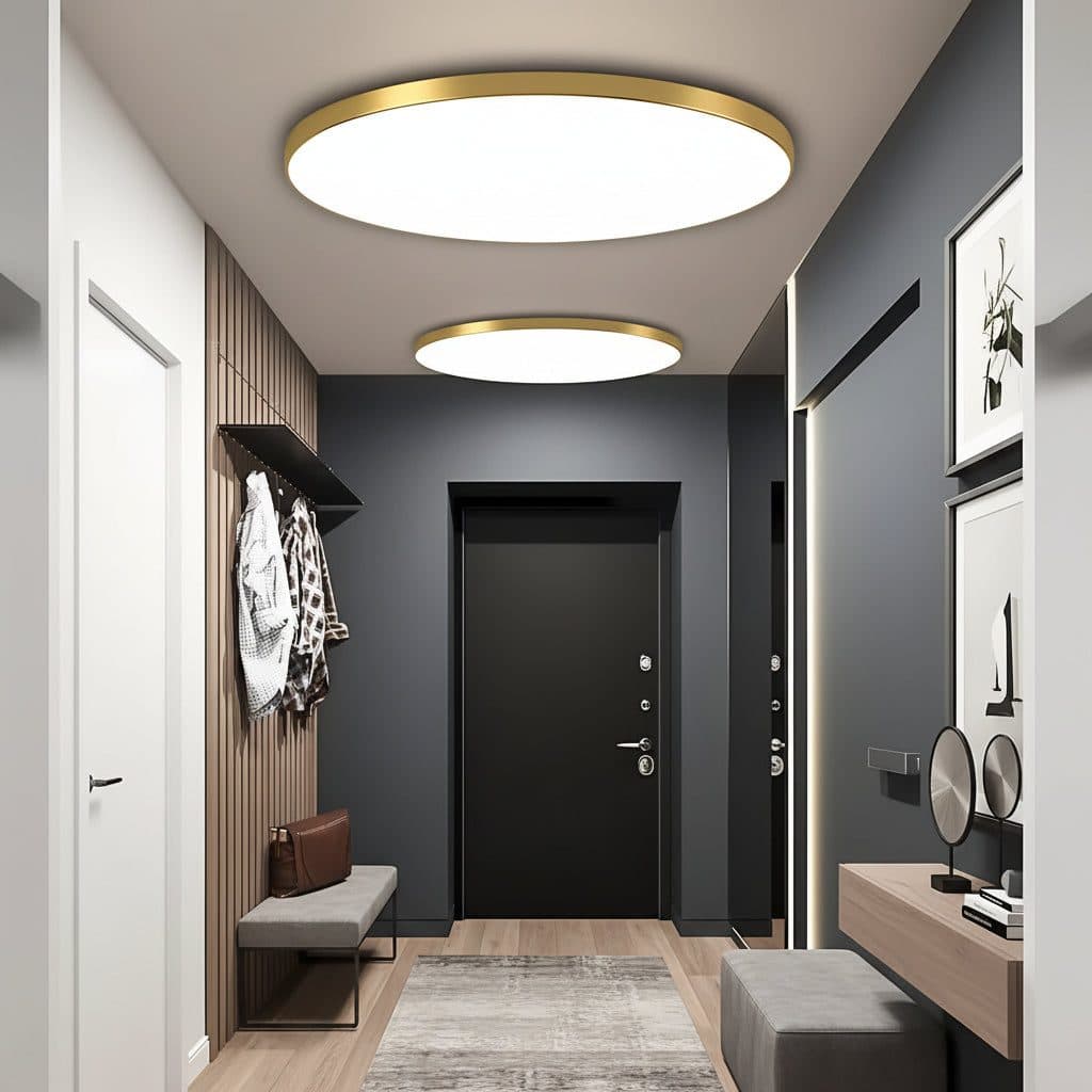 Plafoniera LED Flippy SOLIS 27cm 20W Lumina Rece Auriu — imagine 1