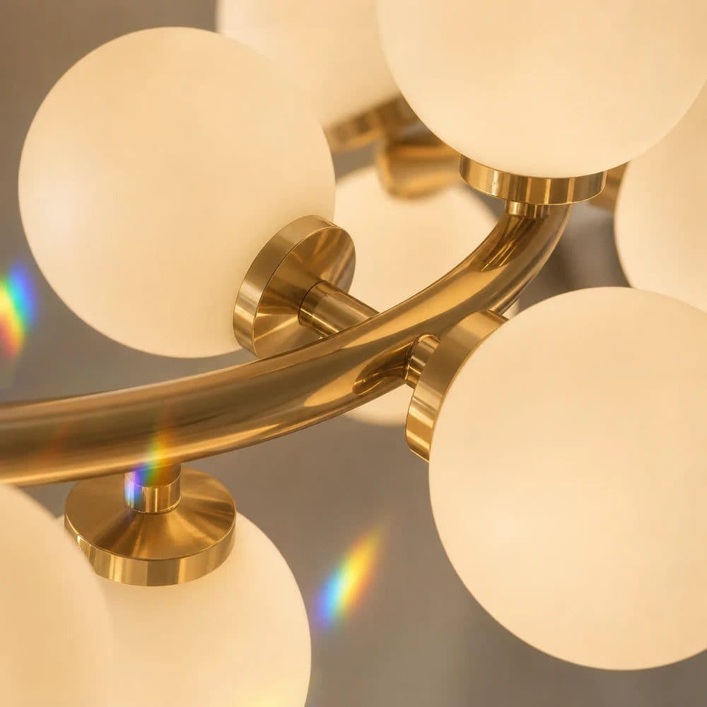Lustra Loft Chamber 15x G9 Auriu Metal Modern — imagine 8