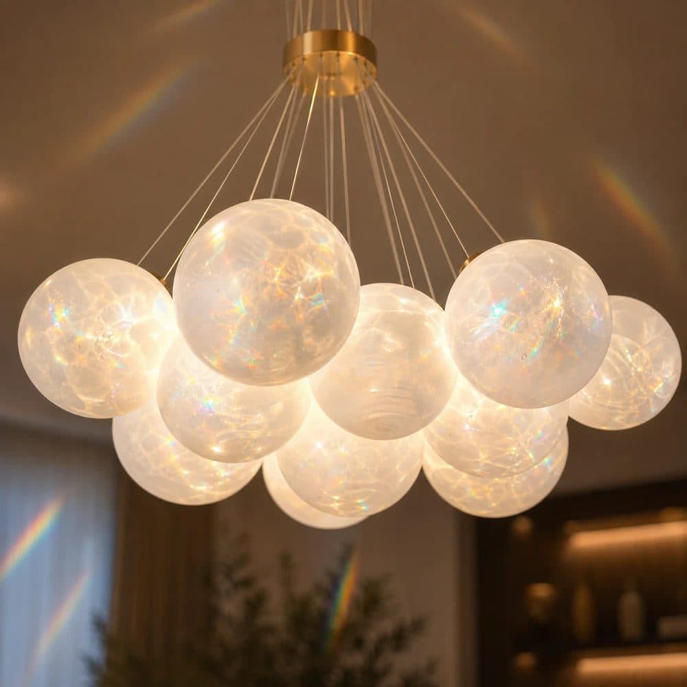 Lustra moderna LOFT Bagliore, 9 globuri, soclu E27, inaltime reglabila, auriu — imagine 6