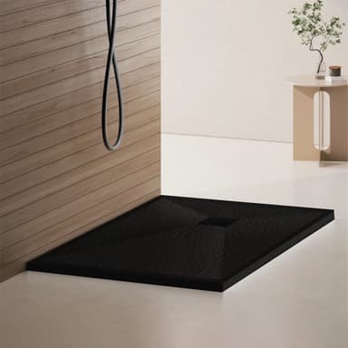 Cadita de dus Flippy dreptunghiulara 70x90 cm slim 3 cm negru