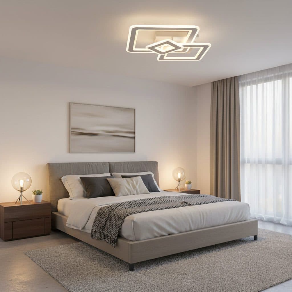Lustra LED Flippy Horetensia 116W Dimabila Telecomanda Alb — imagine 1