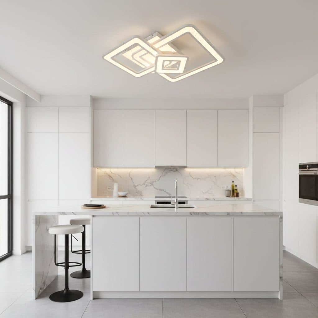 Lustra LED Flippy Horetensia 116W Dimabila Telecomanda Alb — imagine 3