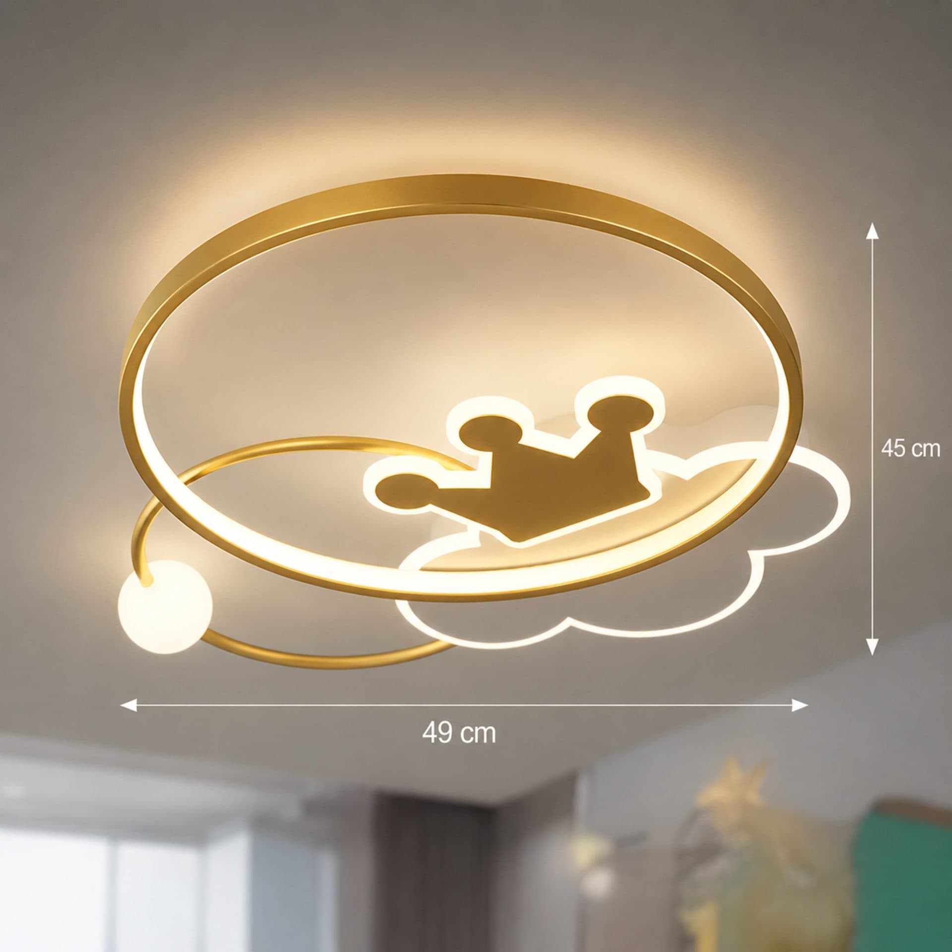 Lustra LED Flippy Rafael 58W Dimabila Auriu — imagine 4