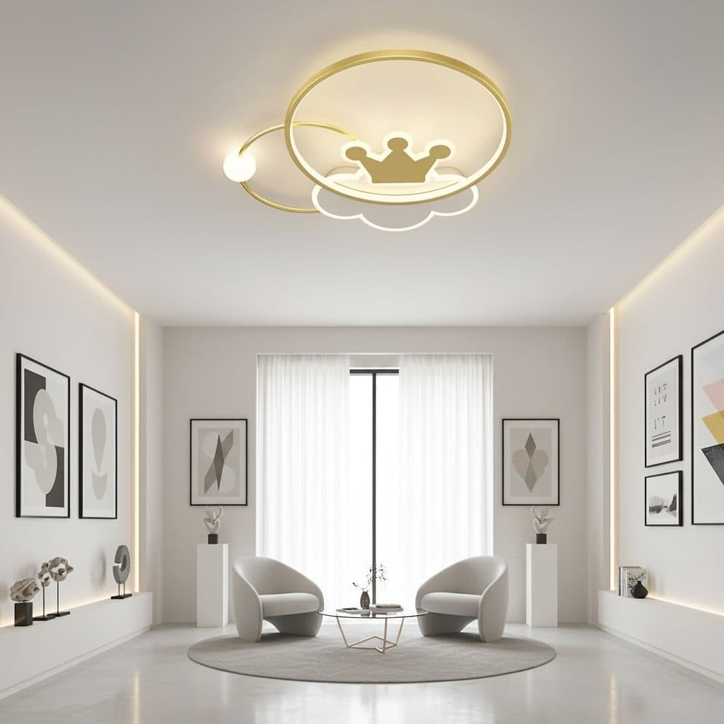 Lustra LED Flippy Rafael 58W Dimabila Auriu — imagine 5