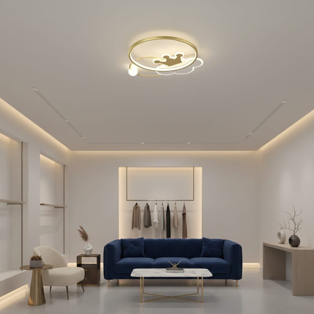 Lustra LED Flippy Rafael 58W Dimabila Auriu — imagine 7