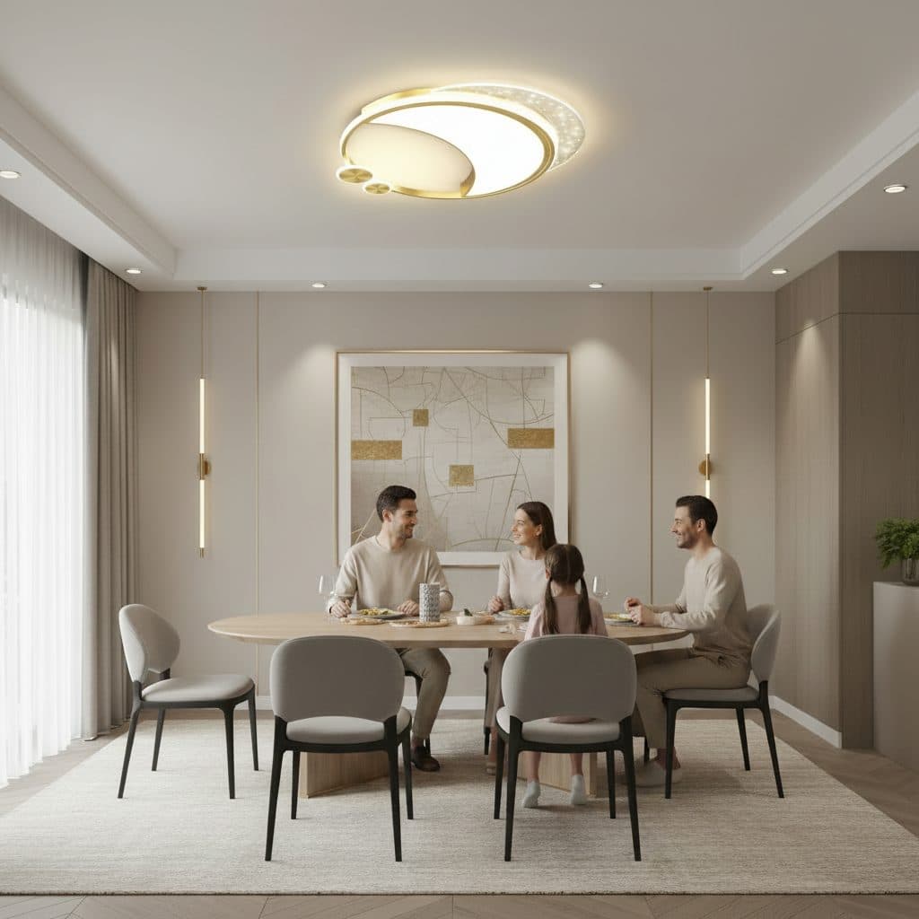 Lustra LED Marco Flippy, 76W, Dimabila, Auriu, Metal, Acril si Sticla — imagine 8