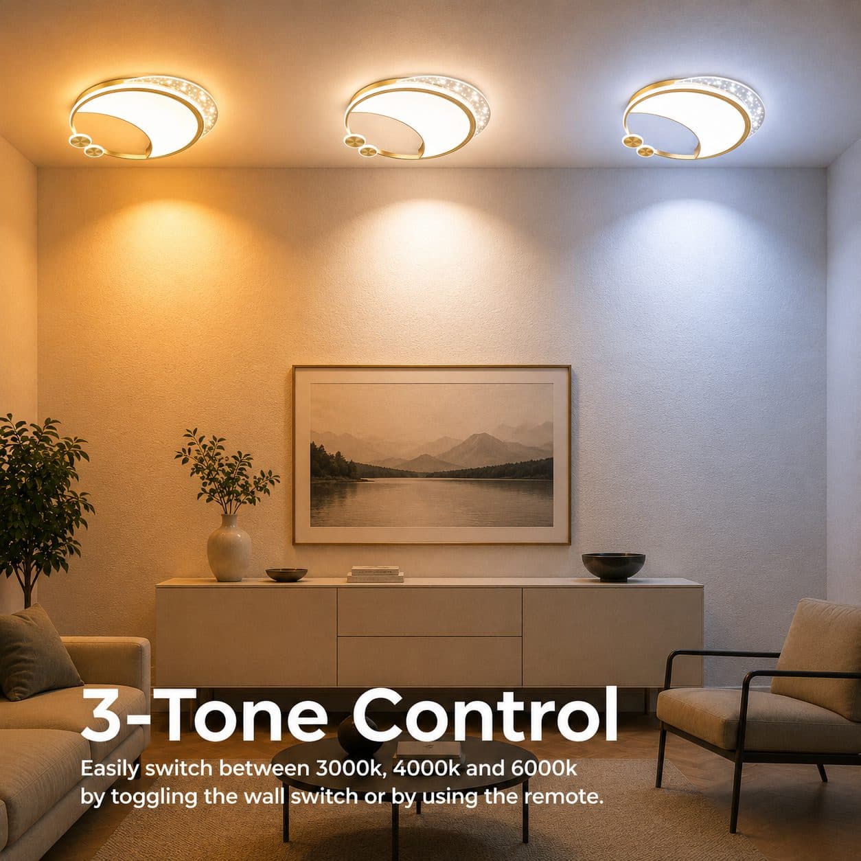 Lustra LED Marco Flippy, 76W, Dimabila, Auriu, Metal, Acril si Sticla — imagine 9