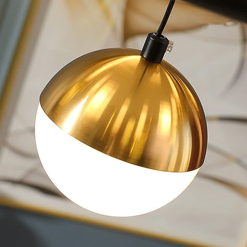 Lustra Suspendata LED Flippy Acril Estella cu Telecomanda, 30W, Dimabila, 3000K/4000K/6000K, Auriu, Metal si Acril — imagine 2