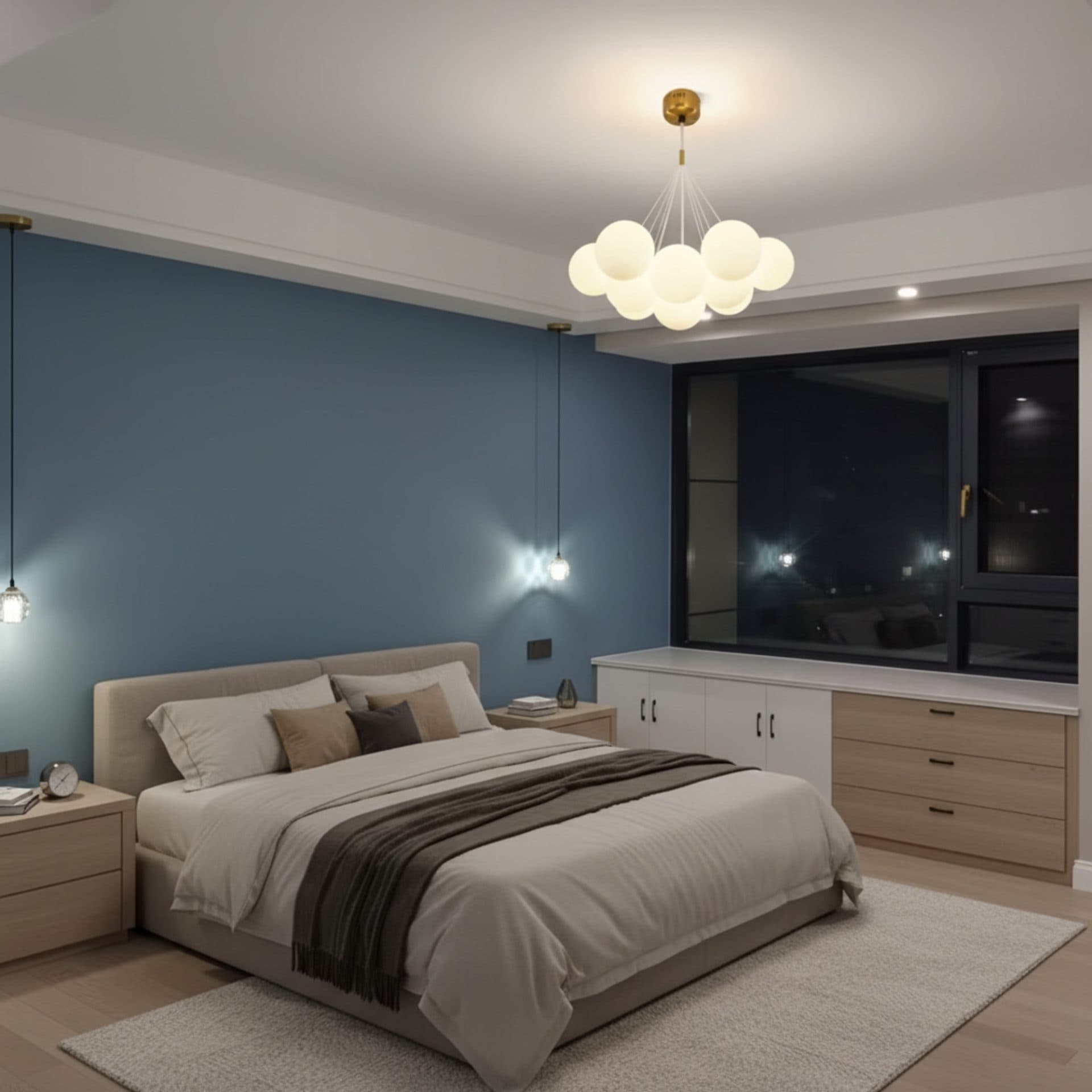 Lustra suspendata LOFT Bagliore, 7x E27, Auriu — imagine 4