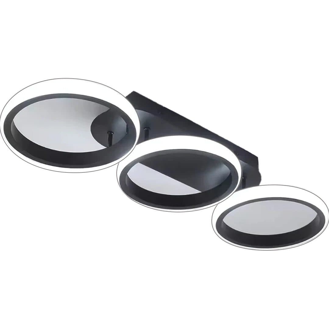 Lustra LED Flippy ELIO 24W, 3 Cercuri, Negru — imagine 3