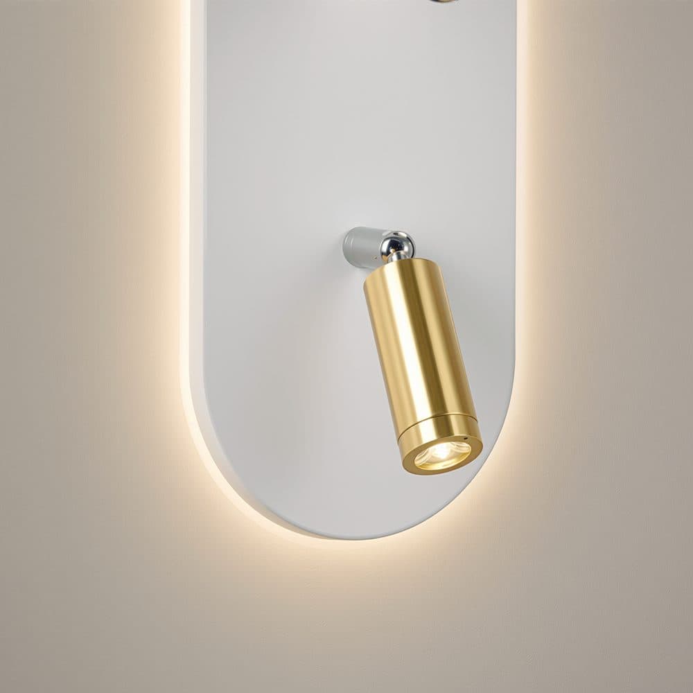 Lustra LED Flippy cu Proiector Reglabil Camilla 66W Auriu Lucios — imagine 2