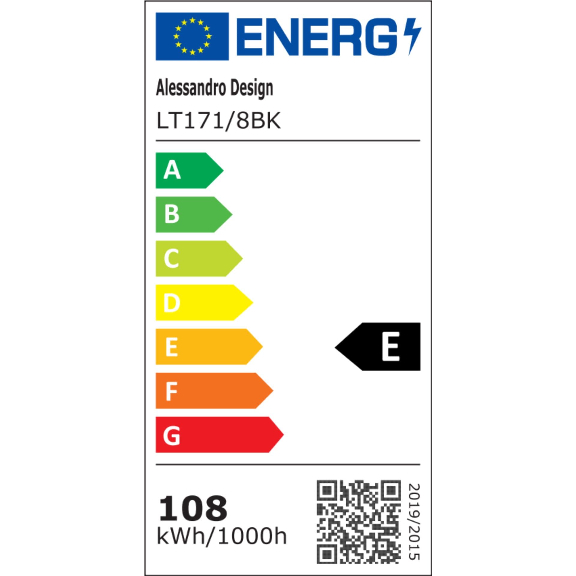 Lustra LED Flippy 108W 8 elemente Dimabila Negru — imagine 8