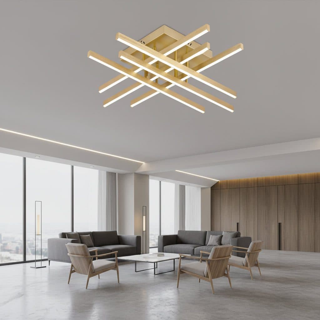 Lustra LED Flippy 108W Auriu cu Telecomanda — imagine 2