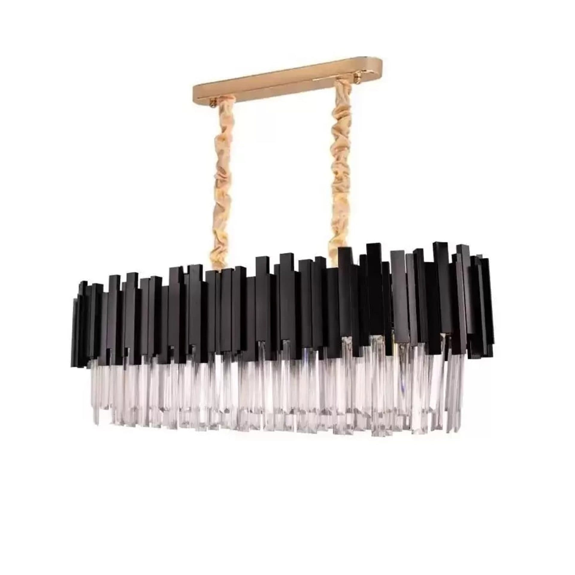 Candelabru Cristal Flippy BLOIS Regalis 10xE14 Negru Inaltime Reglabila — imagine 2