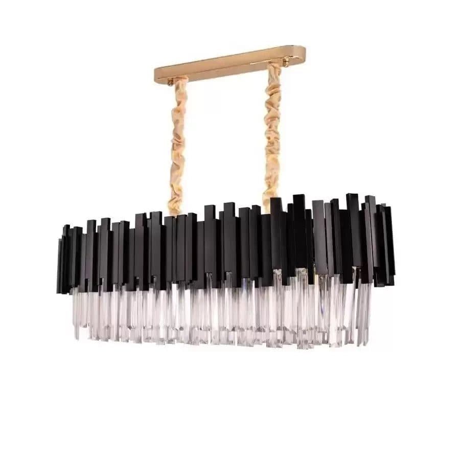 Candelabru Cristal Flippy BLOIS Regalis 10xE14 Negru Inaltime Reglabila — imagine 3