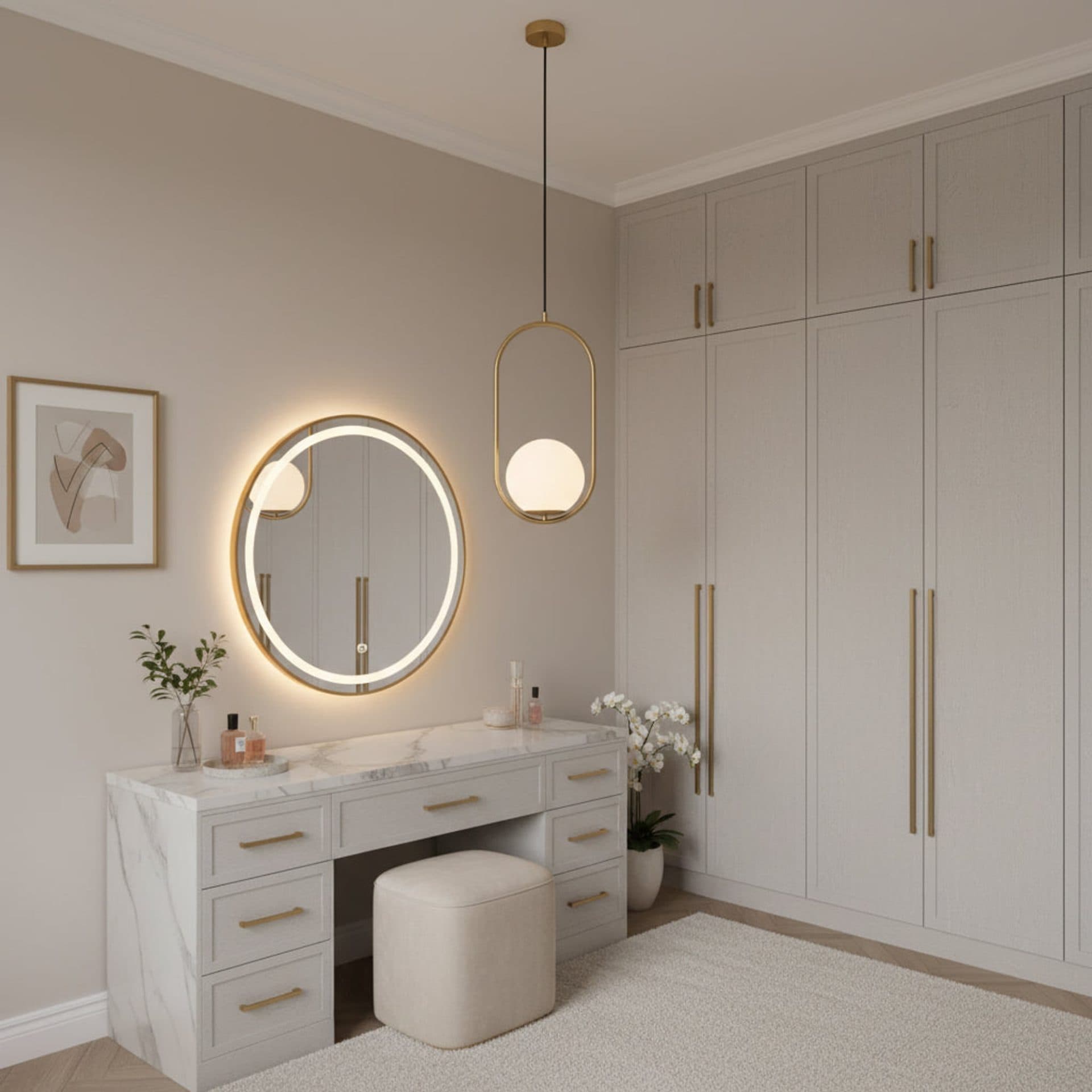 Lustra Modern Flippy 1x E27 Alb Auriu Metal Inaltime Reglabila — imagine 2