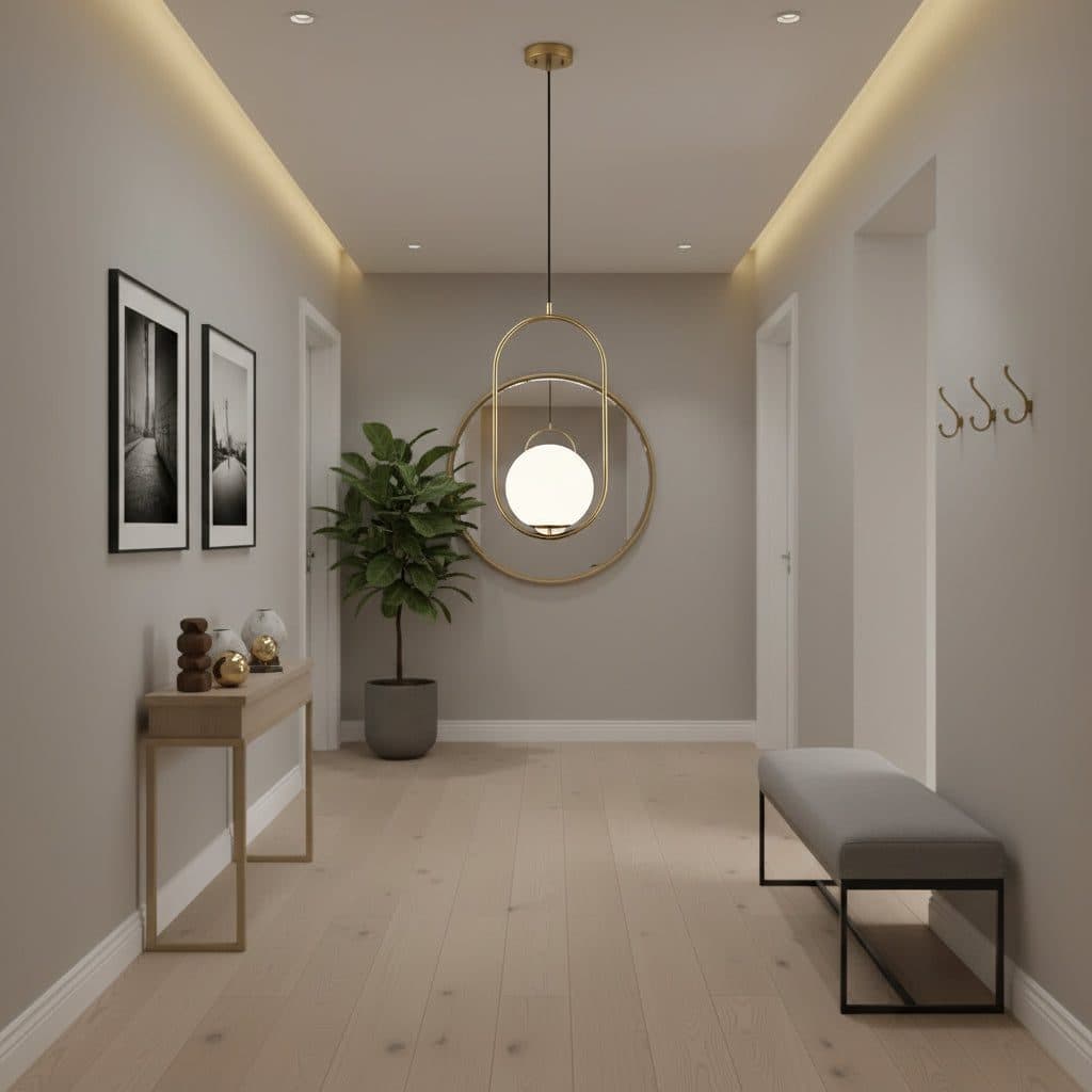 Lustra Modern Flippy 1x E27 Alb Auriu Metal Inaltime Reglabila — imagine 5