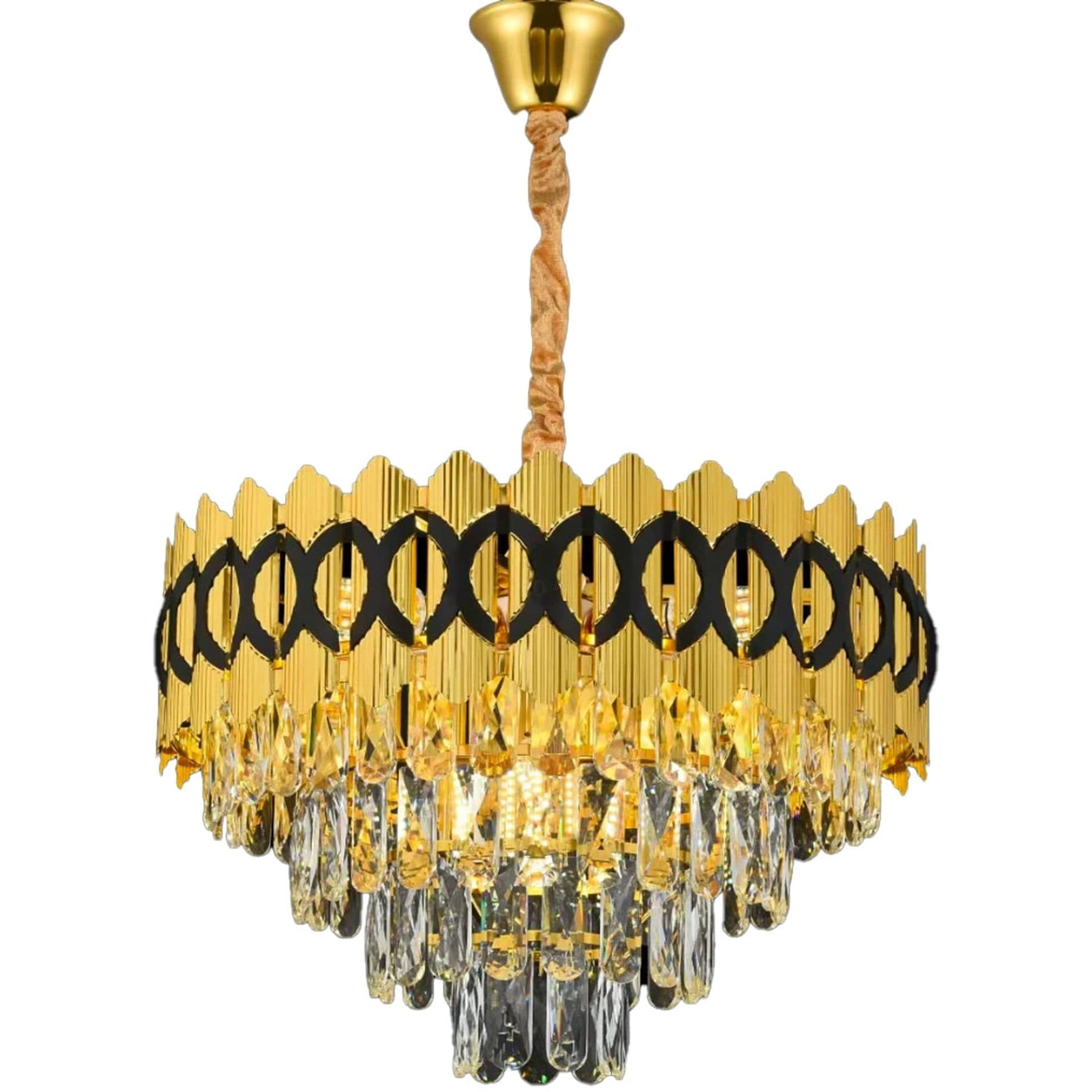 Candelabru Cristal Flippy Eleganza 8x E14 Auriu Lucios — imagine 4