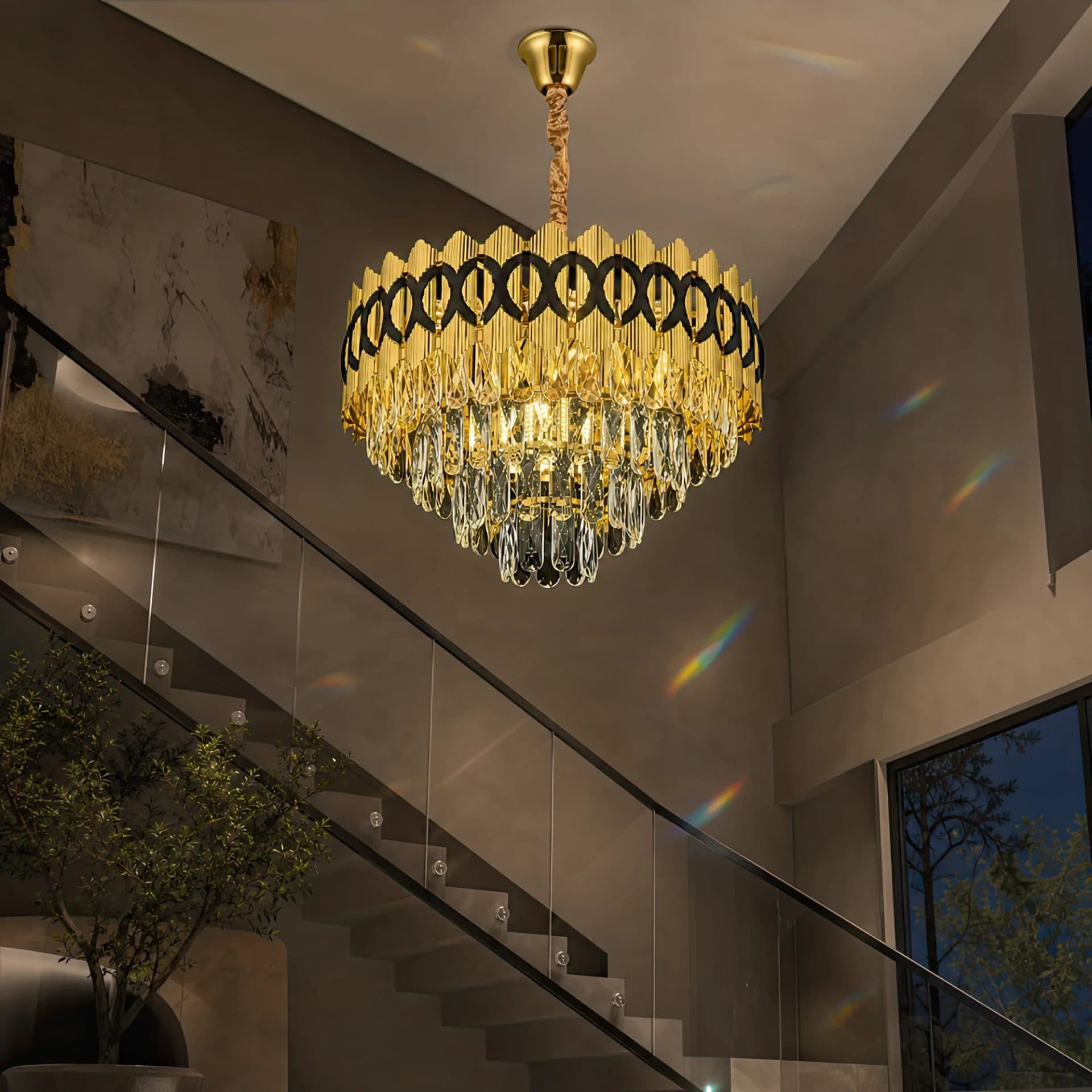 Candelabru Cristal Flippy Eleganza 8x E14 Auriu Lucios — imagine 5