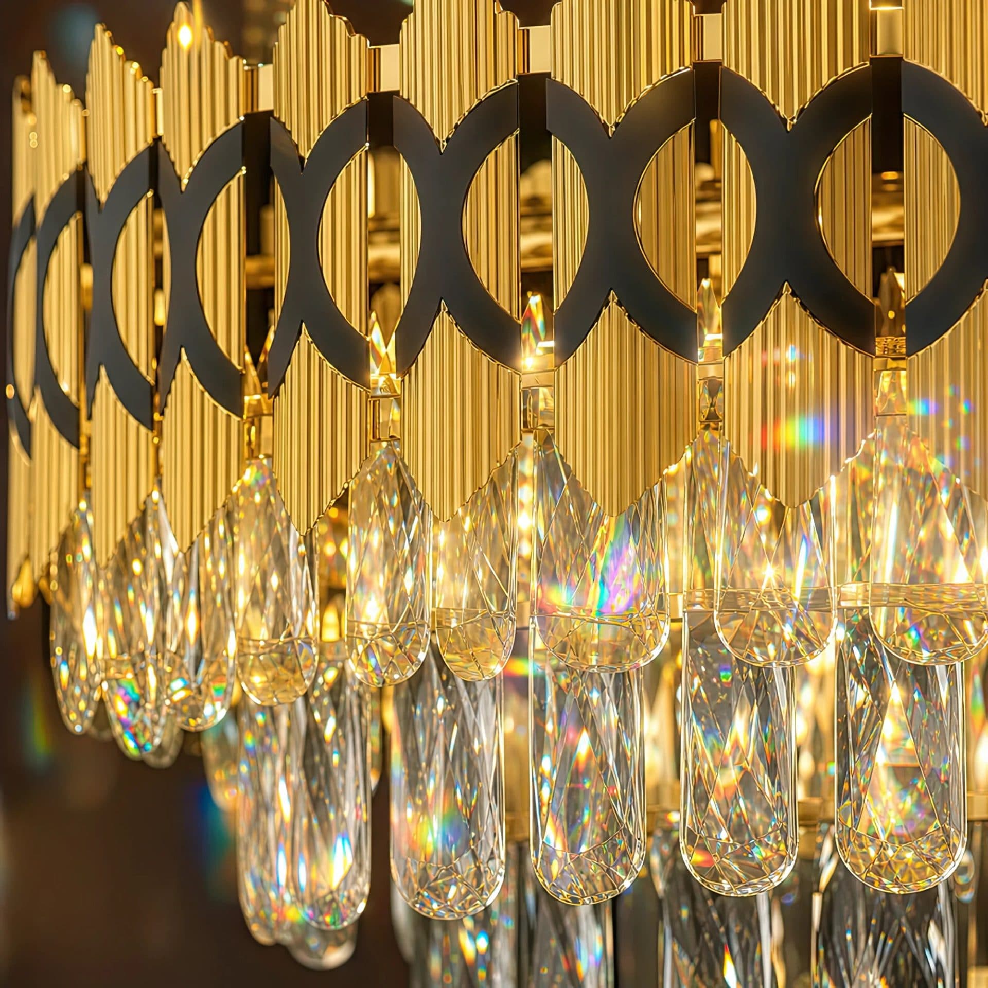 Candelabru Cristal Flippy Eleganza 8x E14 Auriu Lucios — imagine 7
