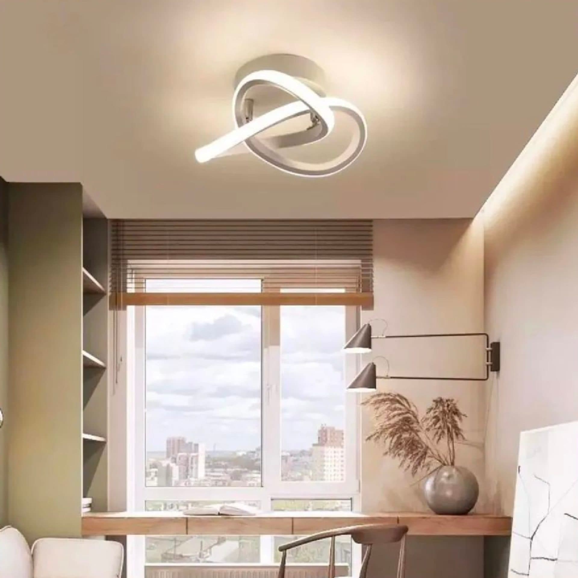Lustra LED Flippy VERTEX Infinitum 13W, Lumina Rece/Calda/Neutra, Alb — imagine 1