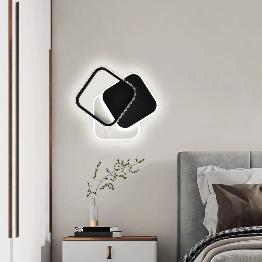 Lustra LED Flippy 39W 3 Patrate lumina reglabila Negru — imagine 1