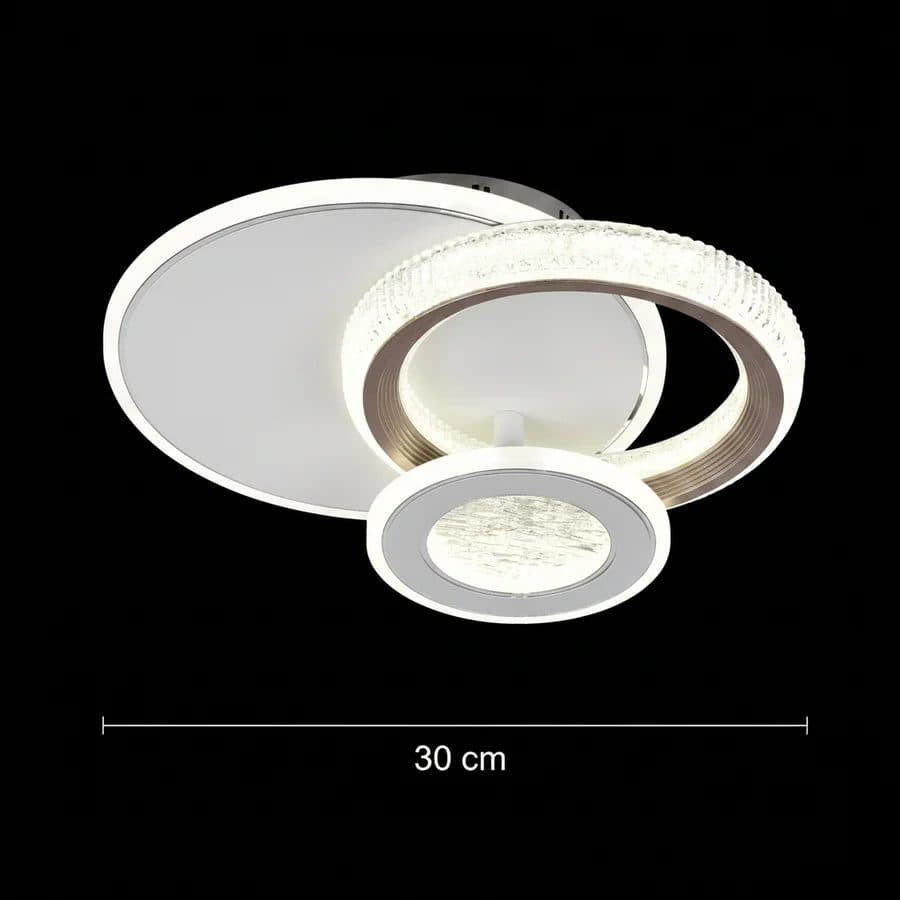 Lustra LED Flippy 44W 3 Cercuri Alb — imagine 5