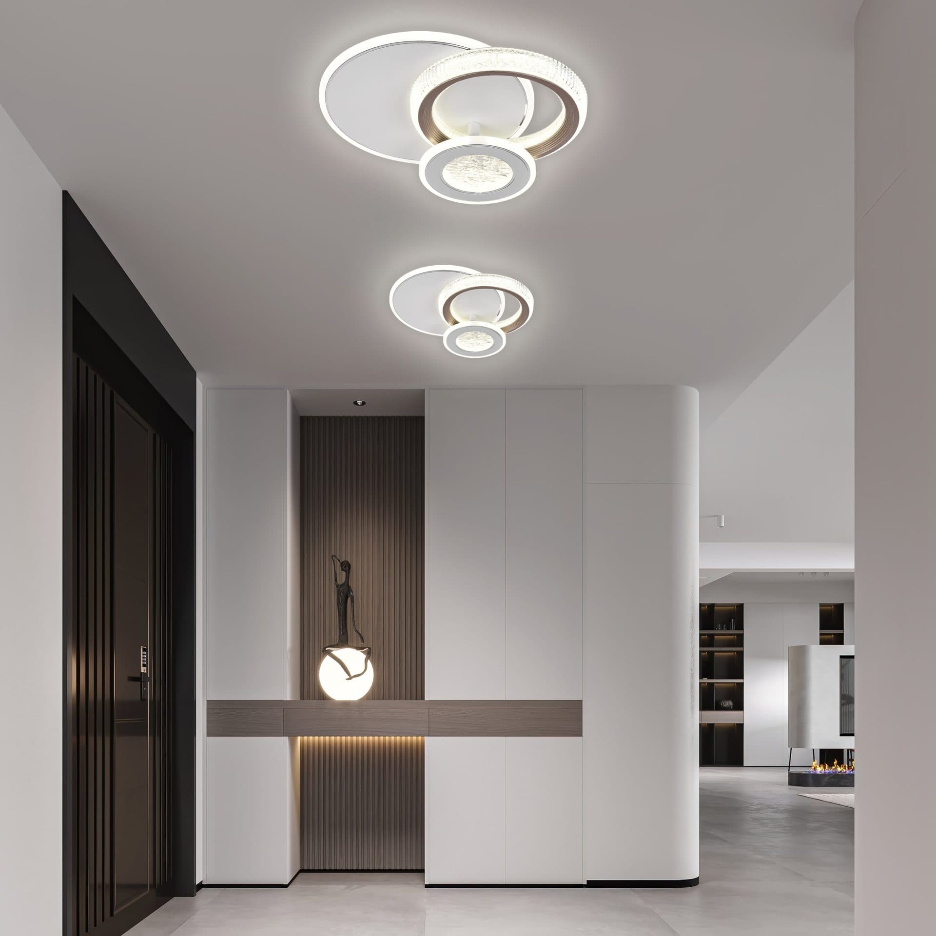 Lustra LED Flippy 44W 3 Cercuri Alb — imagine 7