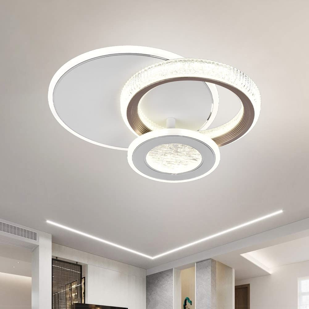 Lustra LED Flippy 44W 3 Cercuri Alb — imagine 9