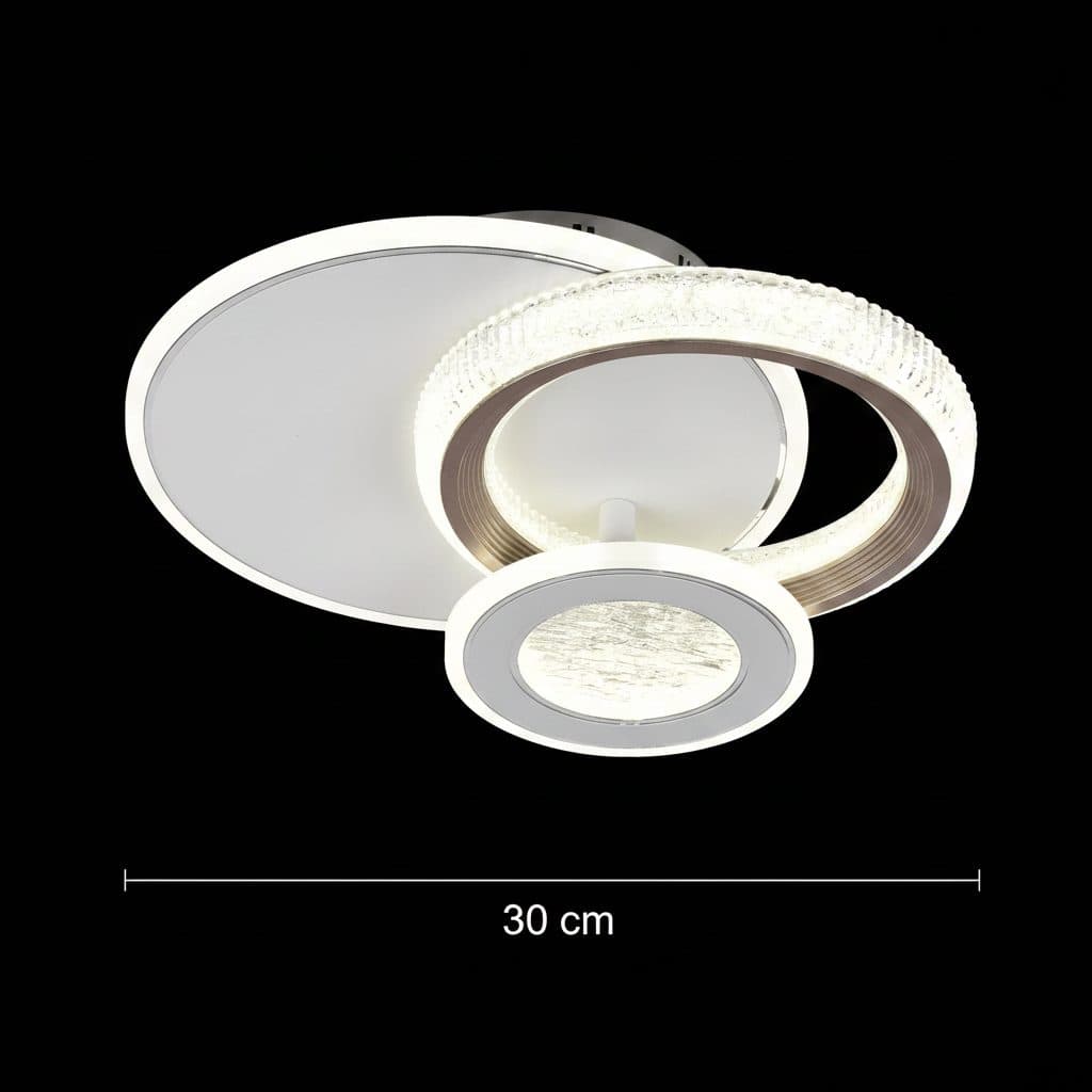 Lustra LED Flippy 44W 3 Cercuri Alb — imagine 12
